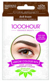 Brow Color Kit Dark Brown - Long Lasting Temporary Color - Lasts Up To 6 Weeks - 12 Applications - Gentle Plant Extract Formula - Professional Formula