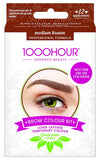 Brow Color Kit Medium Brown- Long Lasting Temporary Color - Lasts Up To 6 Weeks - 12 Applications - Gentle Plant Extract Formula - Professional Formula