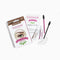 Brow Color Kit Light Brown - Long Lasting Temporary Color - Lasts Up To 6 Weeks - 12 Applications - Gentle Plant Extract Formula - Professional Formula