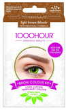 Brow Color Kit Light Brown - Long Lasting Temporary Color - Lasts Up To 6 Weeks - 12 Applications - Gentle Plant Extract Formula - Professional Formula